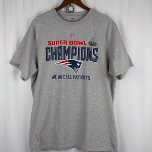 NFL Patriots Super Bowl Gray T Shirt SZ XL
